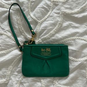 Coach leather wristlet